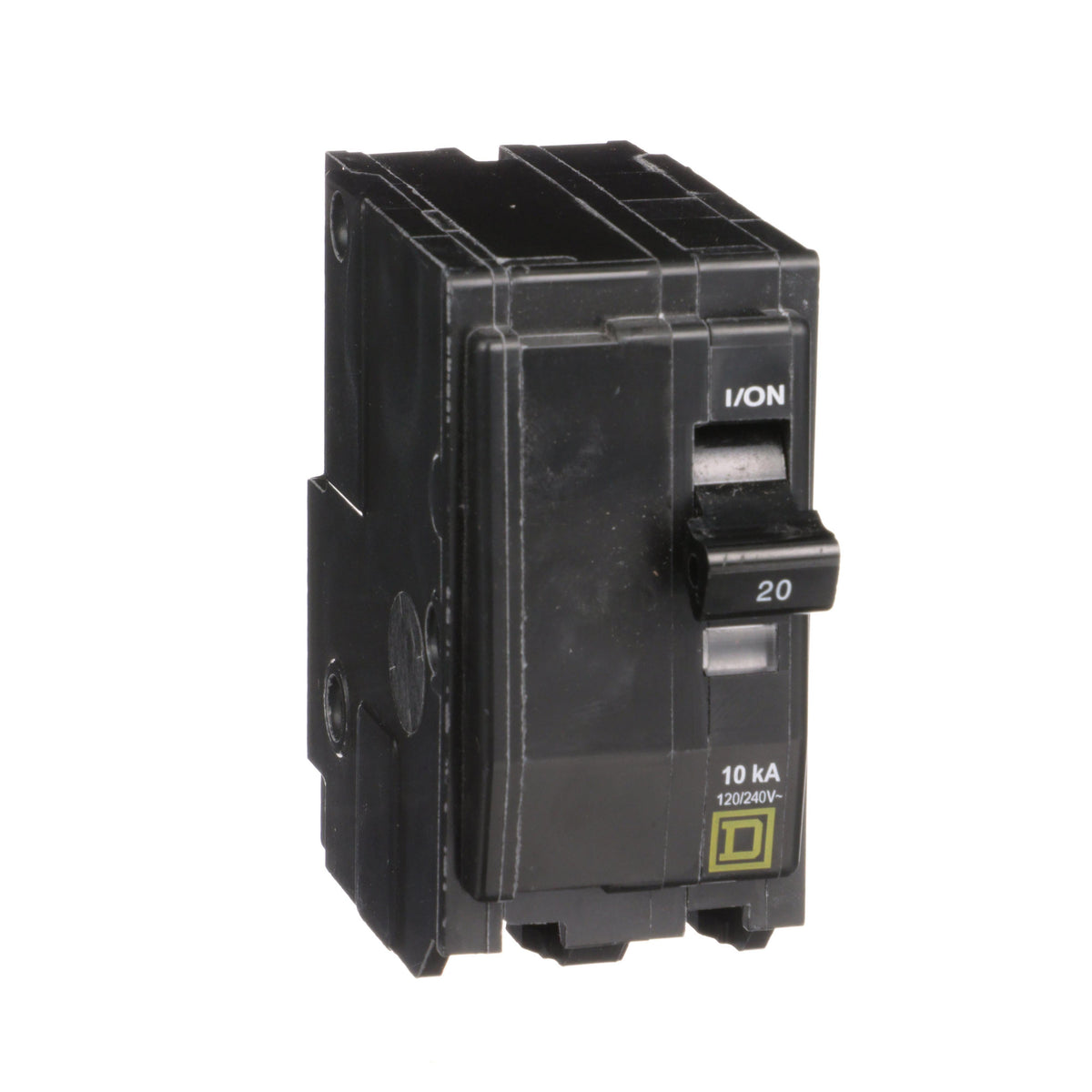 Square D™ QO220CP QO Circuit Breaker, 120/240 V AC, 20 A, 10 kA at 120/240 V AC Interrupt, 2 Poles, Thermal Magnetic Trip