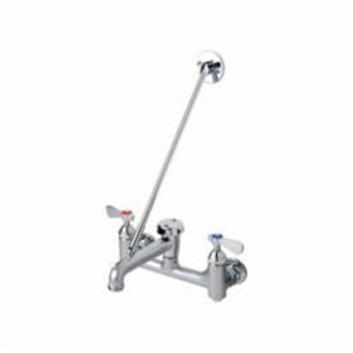 Symmons® S-2490 Service Sink Faucet, Wall Mount, 2 Handles, 8 in Center, 10.56 gpm Flow Rate, Polished Chrome
