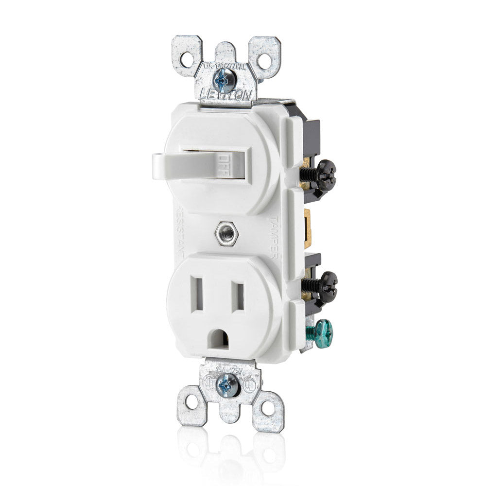 TOGGLE/OUTLET COMBO WH