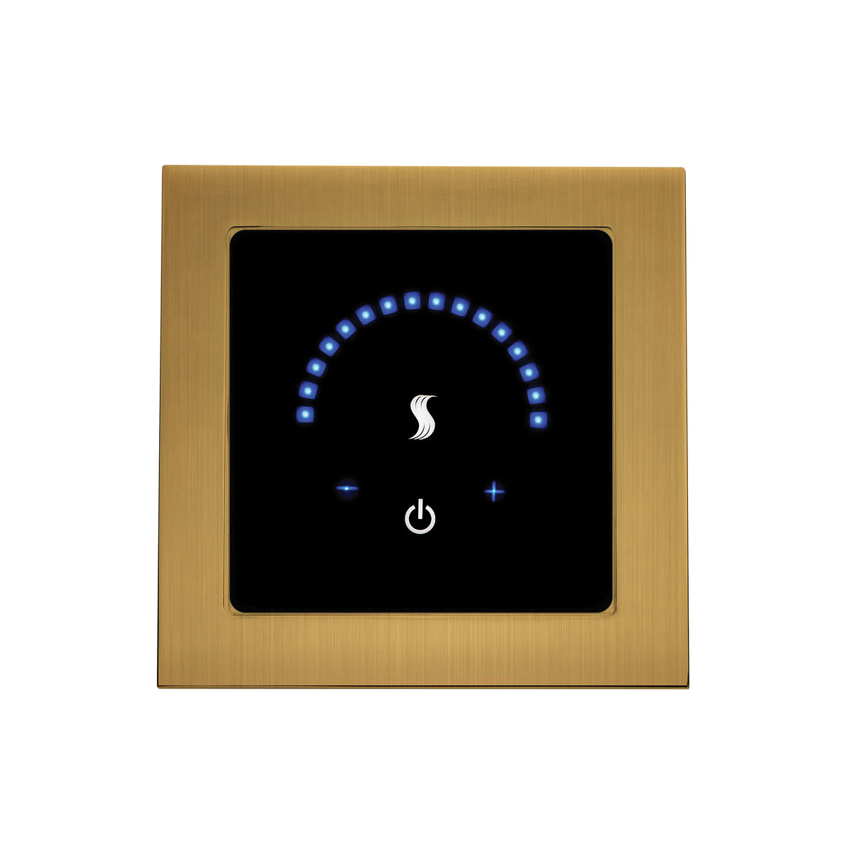 THERMASOL® MicroTouch Series Modern Steam Shower Control Unit, LED Display, Square Panel, Domestic