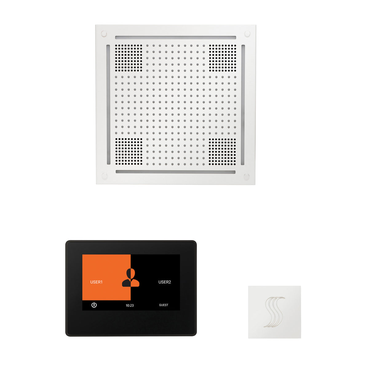THERMASOL® WHSTP7S-WHT Wellness HydroVive Steam Package, LCD Display, Touch Screen Panel, White, For Use With TFX, SSA and PRO Series Steam Generators