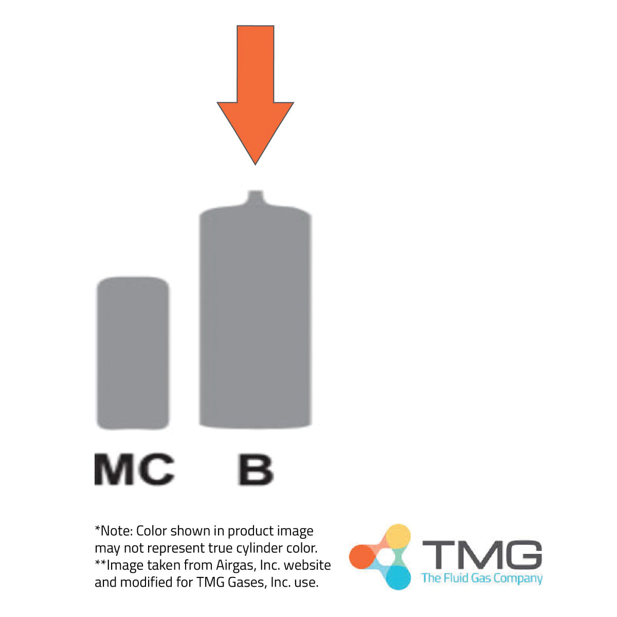 Gas Cylinder - Stainless Steel - Acetylene