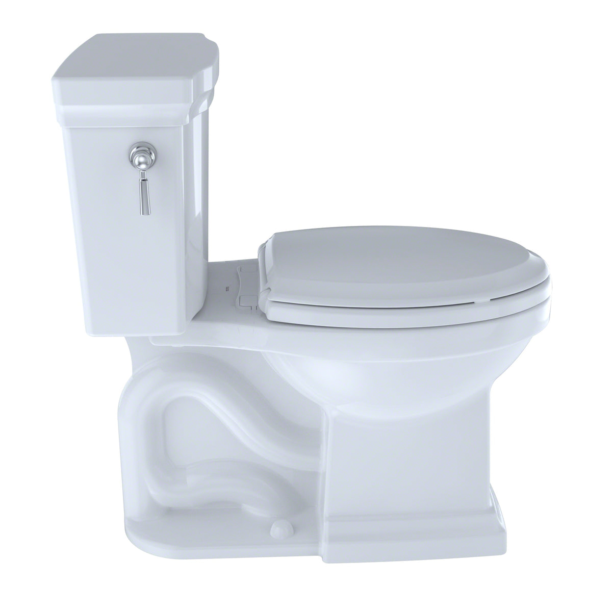 Toto® CST404CUFRG#01 2-Piece Universal Height Close Coupled Toilet With Right-Hand Trip Lever, Promenade® II, Elongated Bowl, 17-1/4 in H Rim, 12 in Rough-In, 1 gpf, Cotton White