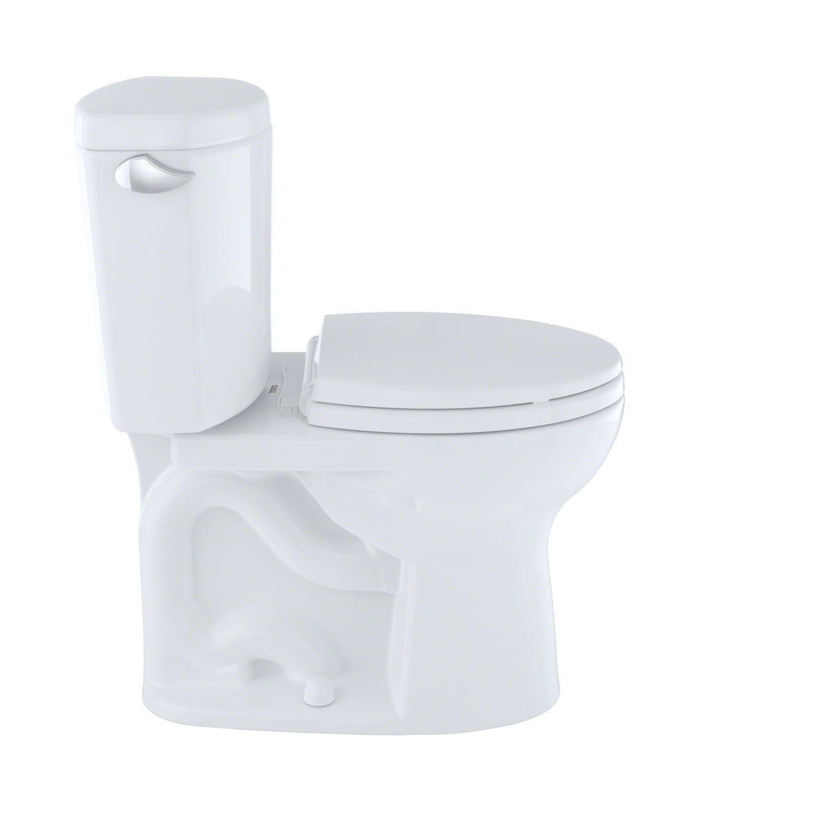 Toto® CST453CEF#51 2-Piece Universal Height Toilet With Left-Hand Chrome Trip Lever, Drake® II, Round Bowl, 17-1/4 in H Rim, 12 in Rough-In, 1.28 gpf, Ebony, Import