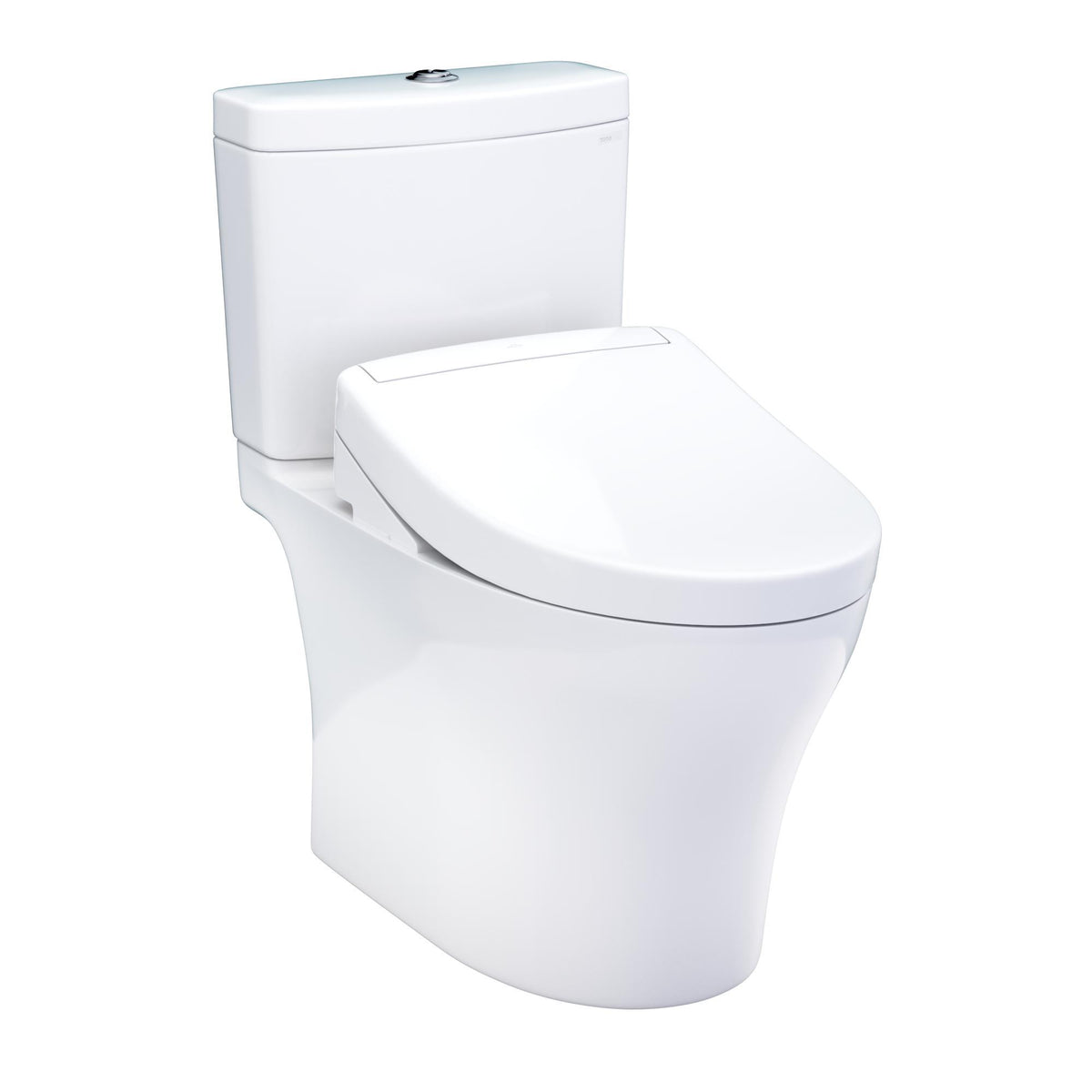 TOTO MW4463446CEMFGN#01 High-Efficiency Toilet, WASHLET+, Elongated Bowl, 16-1/8 in H Rim, 12 in Rough-In, 1.28 gpf, Cotton White, Import