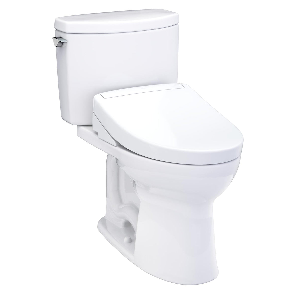 TOTO MW4543446CUFG#01 High-Efficiency Toilet, WASHLET+, Elongated Bowl, 16-1/8 in H Rim, 12 in Rough-In, 1 gpf, Cotton White, Import