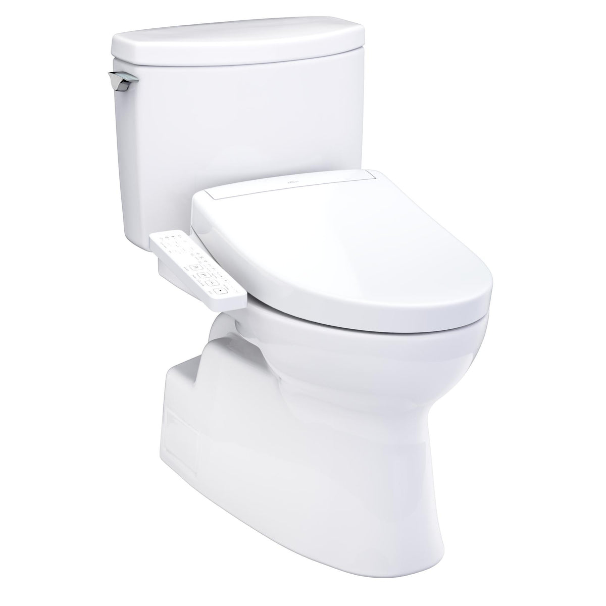 TOTO MW4743346CUFG#01 High-Efficiency Toilet, WASHLET+, Elongated Bowl, 16-1/8 in H Rim, 12 in Rough-In, 1 gpf, Cotton White, Import
