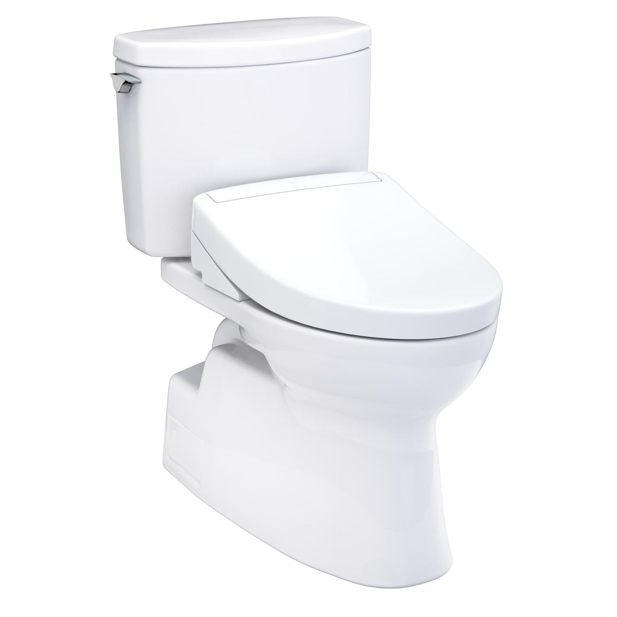 TOTO MW4743446CUFG#01 High-Efficiency Toilet, WASHLET+, Elongated Bowl, 16-1/8 in H Rim, 12 in Rough-In, 1 gpf, Cotton White, Import