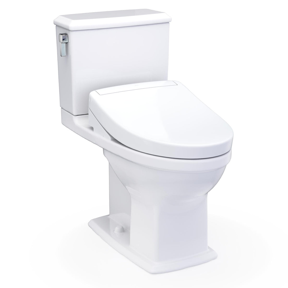 TOTO MW4943446CEMFG#01 High-Efficiency Toilet, WASHLET+, Elongated Bowl, 16-1/8 in H Rim, 12 in Rough-In, 1.28 gpf, Cotton White, Import