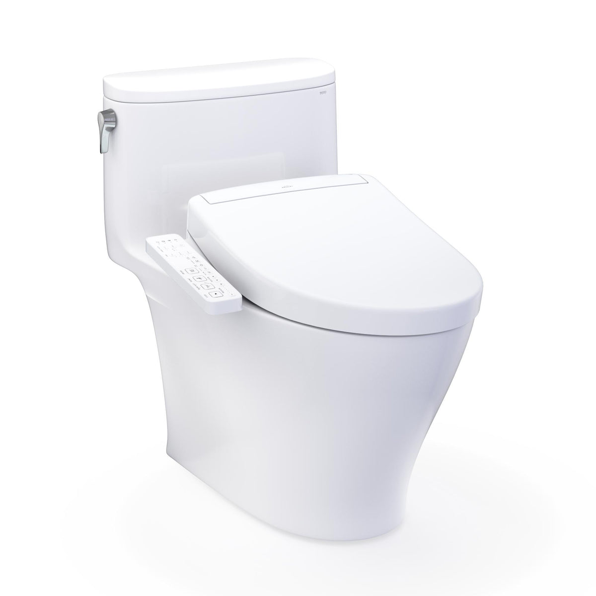 TOTO MW6423346CUFG#01 Toilet, WASHLET+, Elongated Bowl, 16-1/8 in H Rim, 12 in Rough-In, 1 gpf, Cotton White, Import