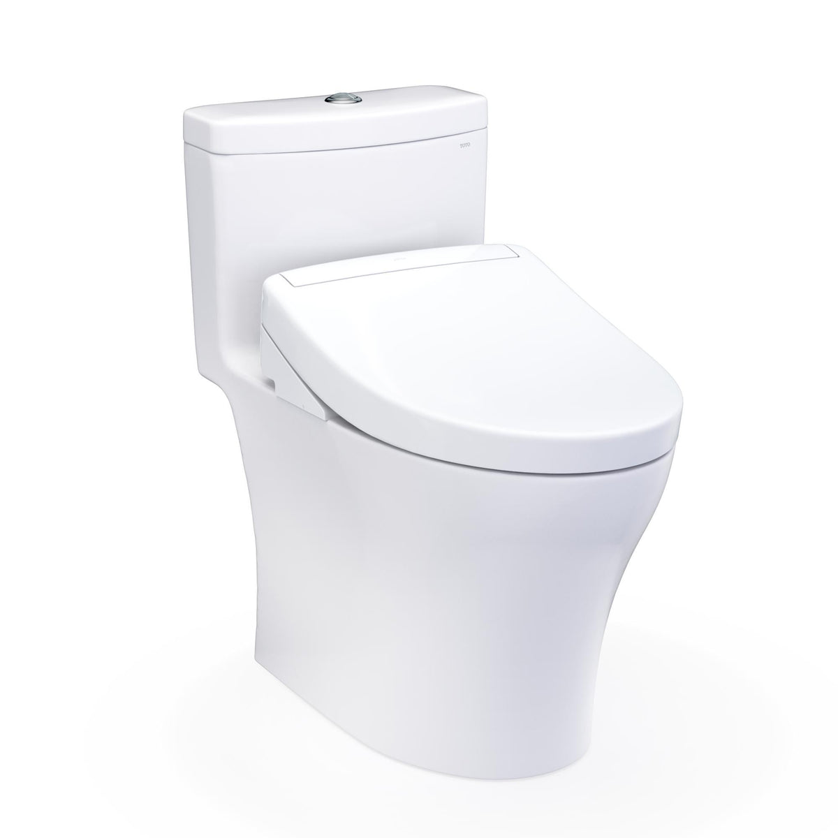 TOTO MW6463446CEMFGN#01 Toilet, WASHLET+, Elongated Bowl, 16-1/8 in H Rim, 12 in Rough-In, 1.28, 0.9 gpf, Cotton White, Import