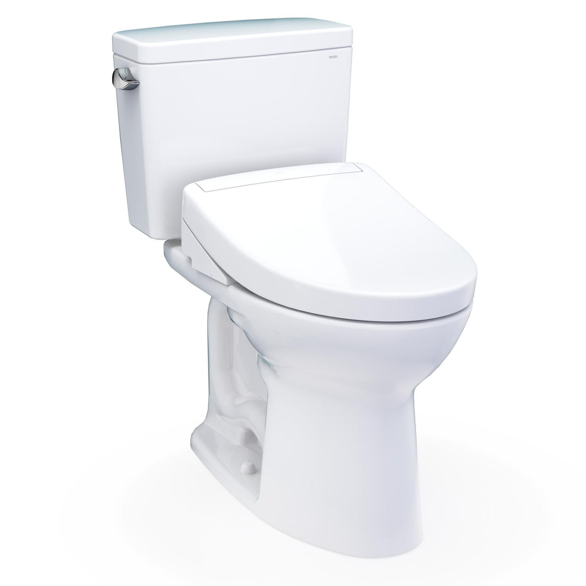 TOTO MW7763446CEFG#01 High-Efficiency Toilet, Drake, Elongated Bowl, 16-1/8 in H Rim, 12 in Rough-In, 1.28 gpf, Cotton White, Import
