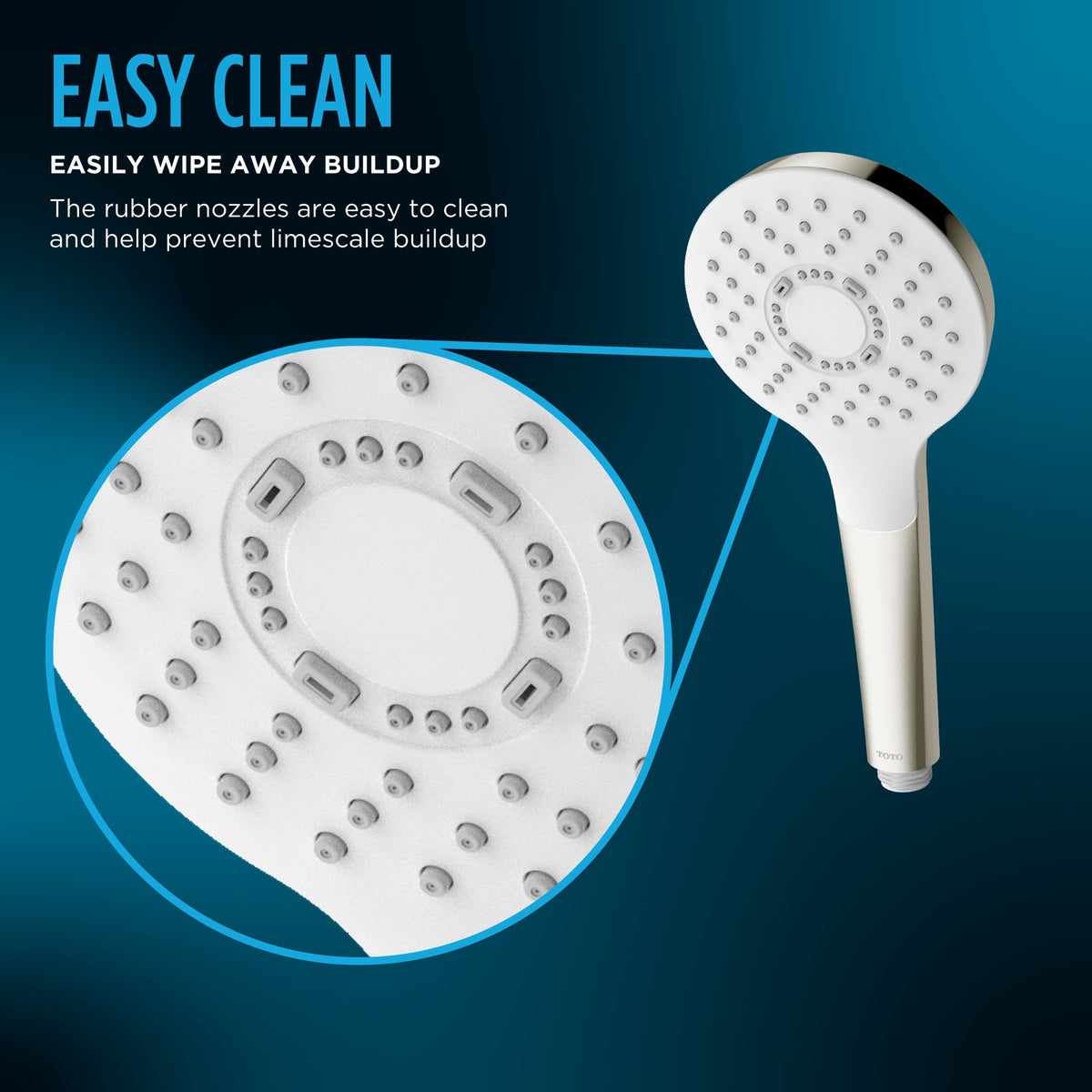 Toto® TBW03003U2#CP L Series Classic Handshower, 2 gpm Max Flow, 5 Sprays, 4 in Head, G1/2 Connection, Import