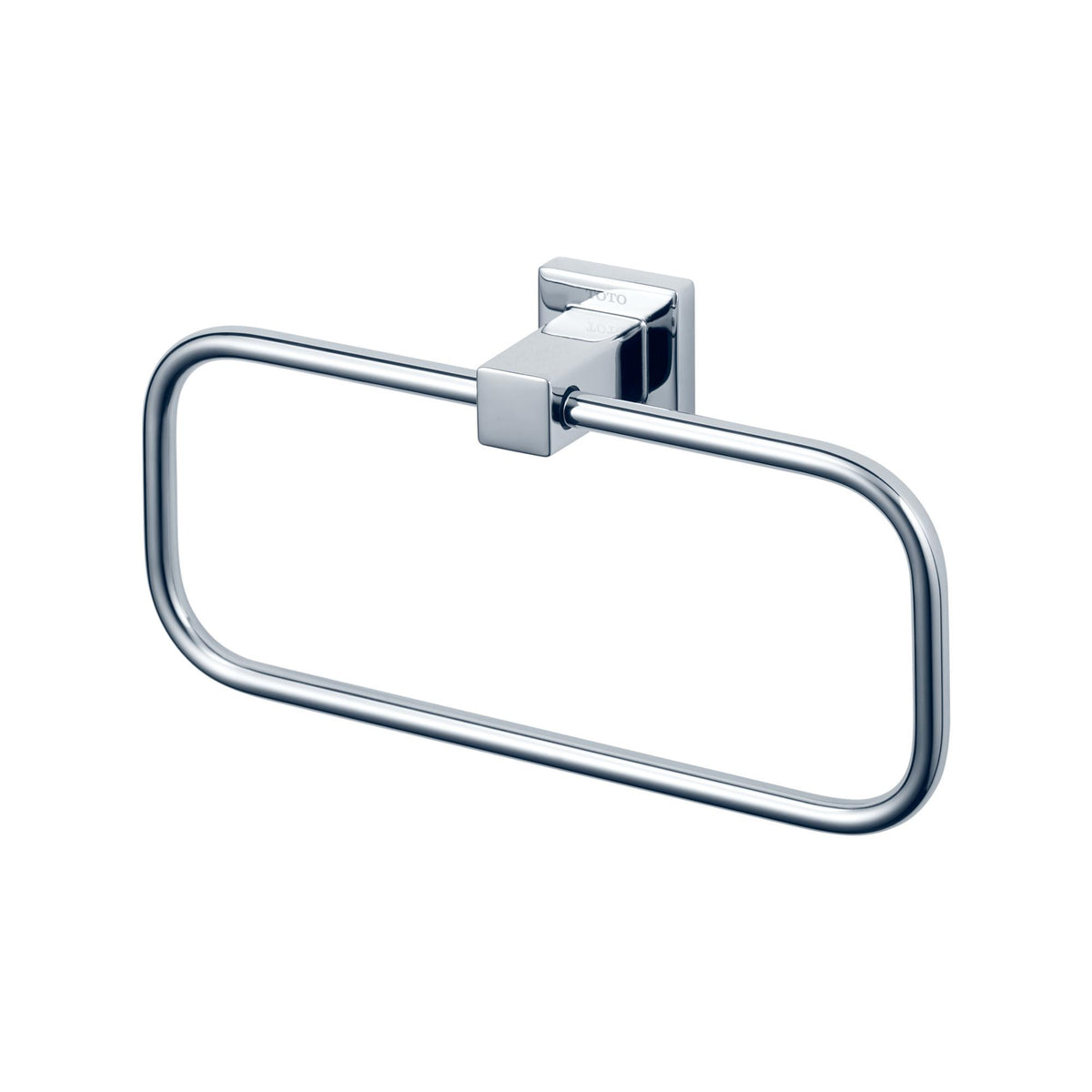 Toto® YTT408U#CP Wall Mount Square Towel Ring, 3-15/16 in OAH x 2-3/16 in OAD, Zinc Alloy/Stainless Steel, Import
