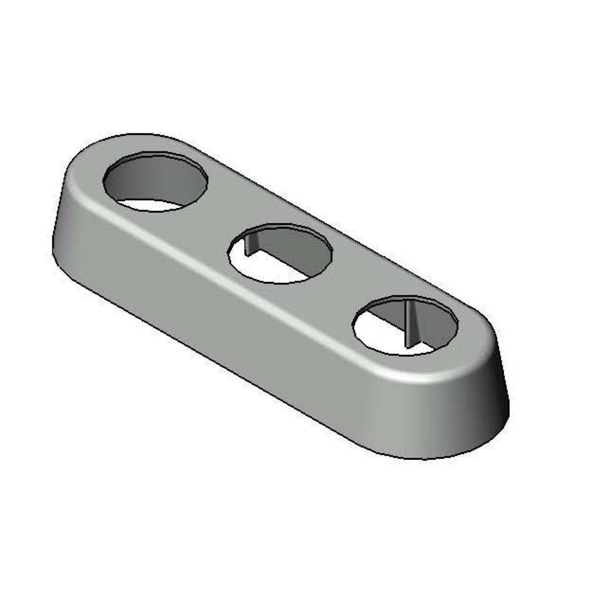 T & S 019374-40 Escutcheon, For Use With B-1100 4 in Center Workboard Faucet with Eterna or Ceramic Cartridge, 6-1/2 in L x 2 in W x 1 in H, Metal, Polished Chrome