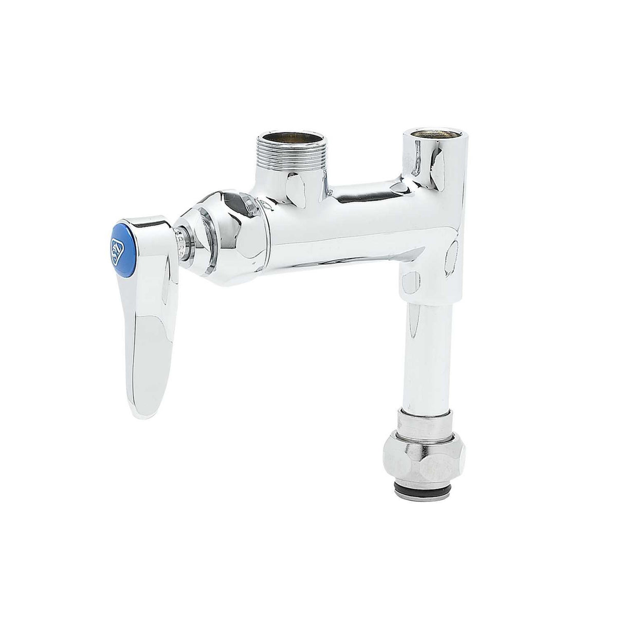 T & S B-0155-LNEZ Easy-Install Add-On Faucet, 9.46 gpm Flow Rate, Polished Chrome, 1 Handles, Domestic
