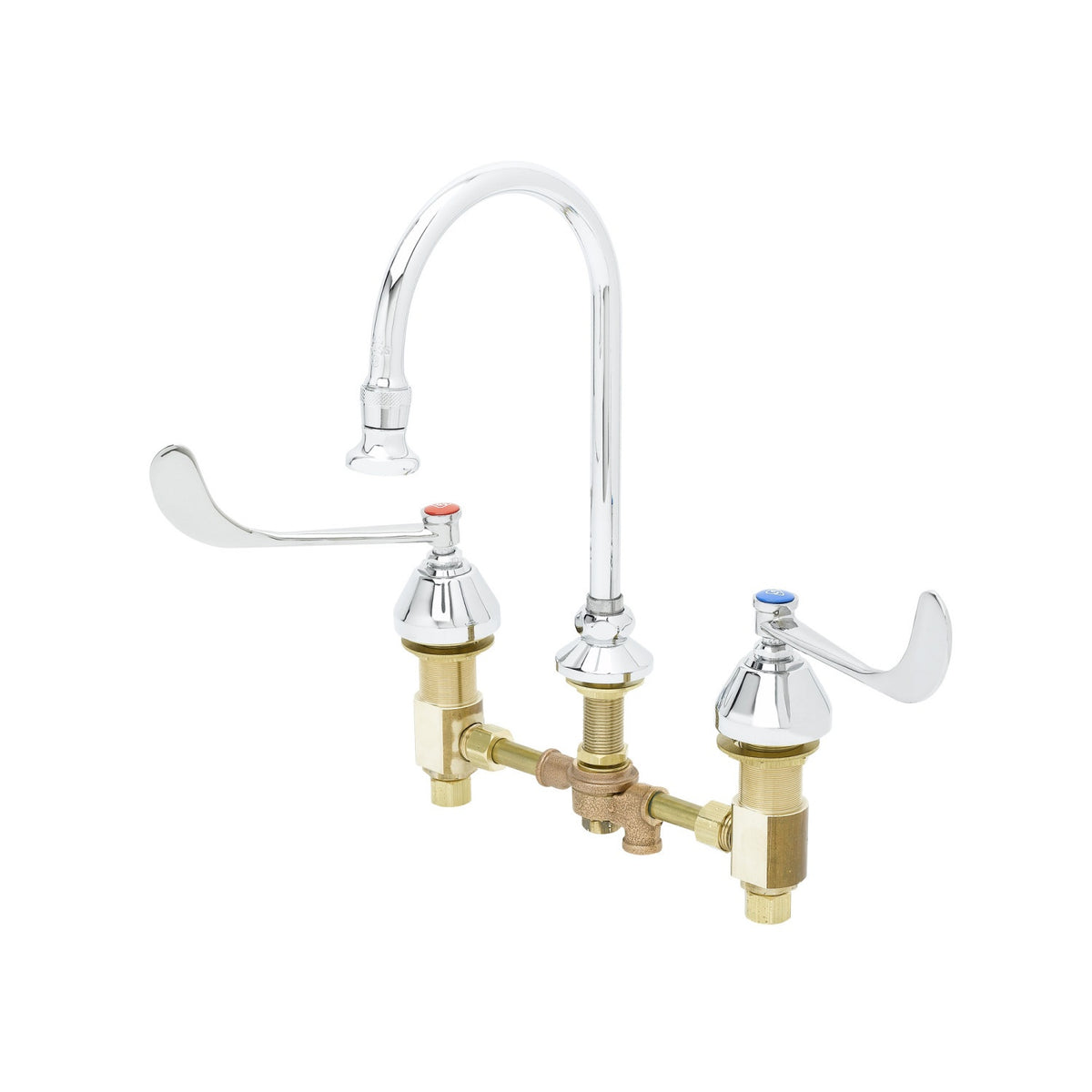 T & S B-0866-PV Medical Faucet, 2.2 gpm Flow Rate, 8 in Center, Polished Chrome