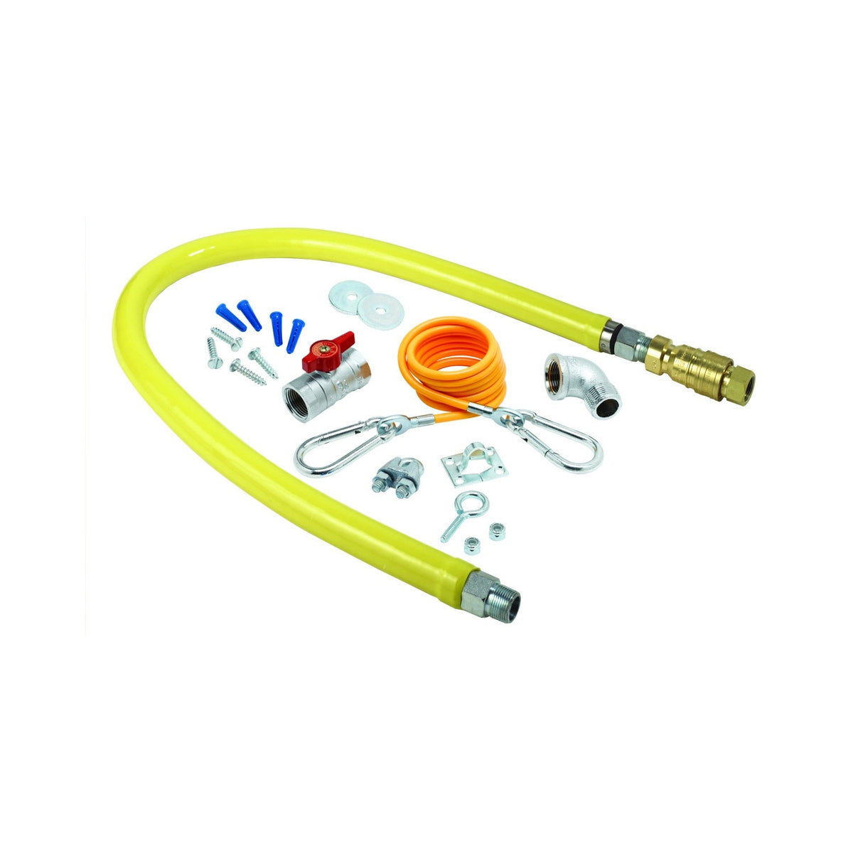 Safe-T-Link HG-4D-36K Gas Appliance Connector, 3/4 in Nominal, MNPT End Style, 220000 Btu/hr Flow Rate, 36 in L, Import