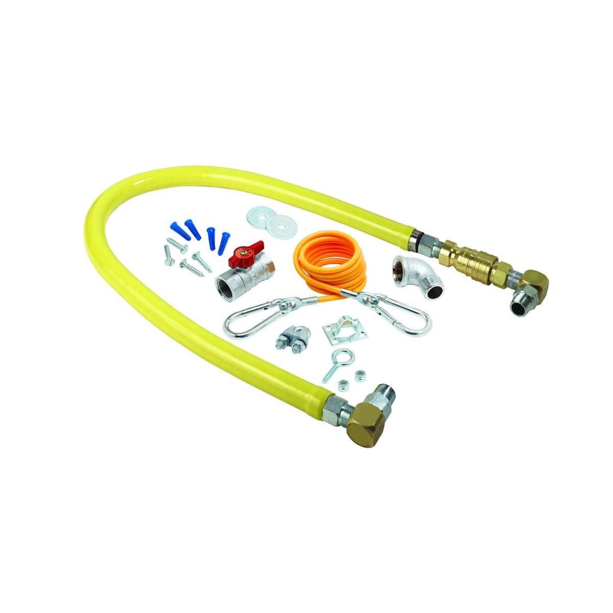 Safe-T-Link HG-4D-60SK Gas Appliance Connector With Free Spin Fittings, 3/4 in Nominal, MNPT End Style, 160000 Btu/hr Flow Rate, 60 in L, Import