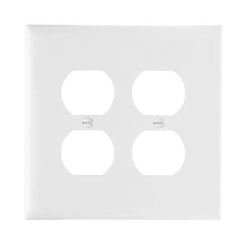 WHT 2G DPLX Wall Plate