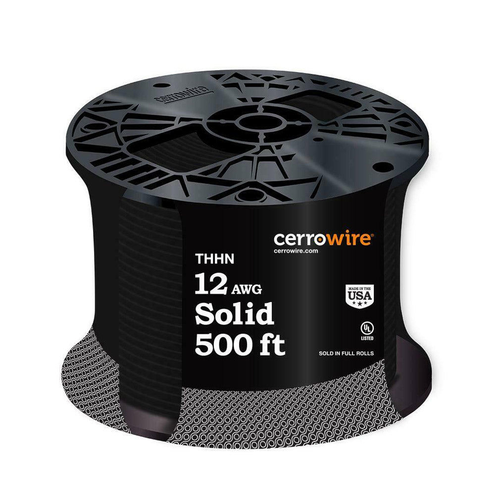 500'BLK 12 Sol BLDGWire