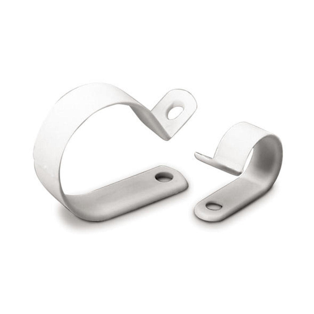 18PK 1/4"WHT Plas Clamp