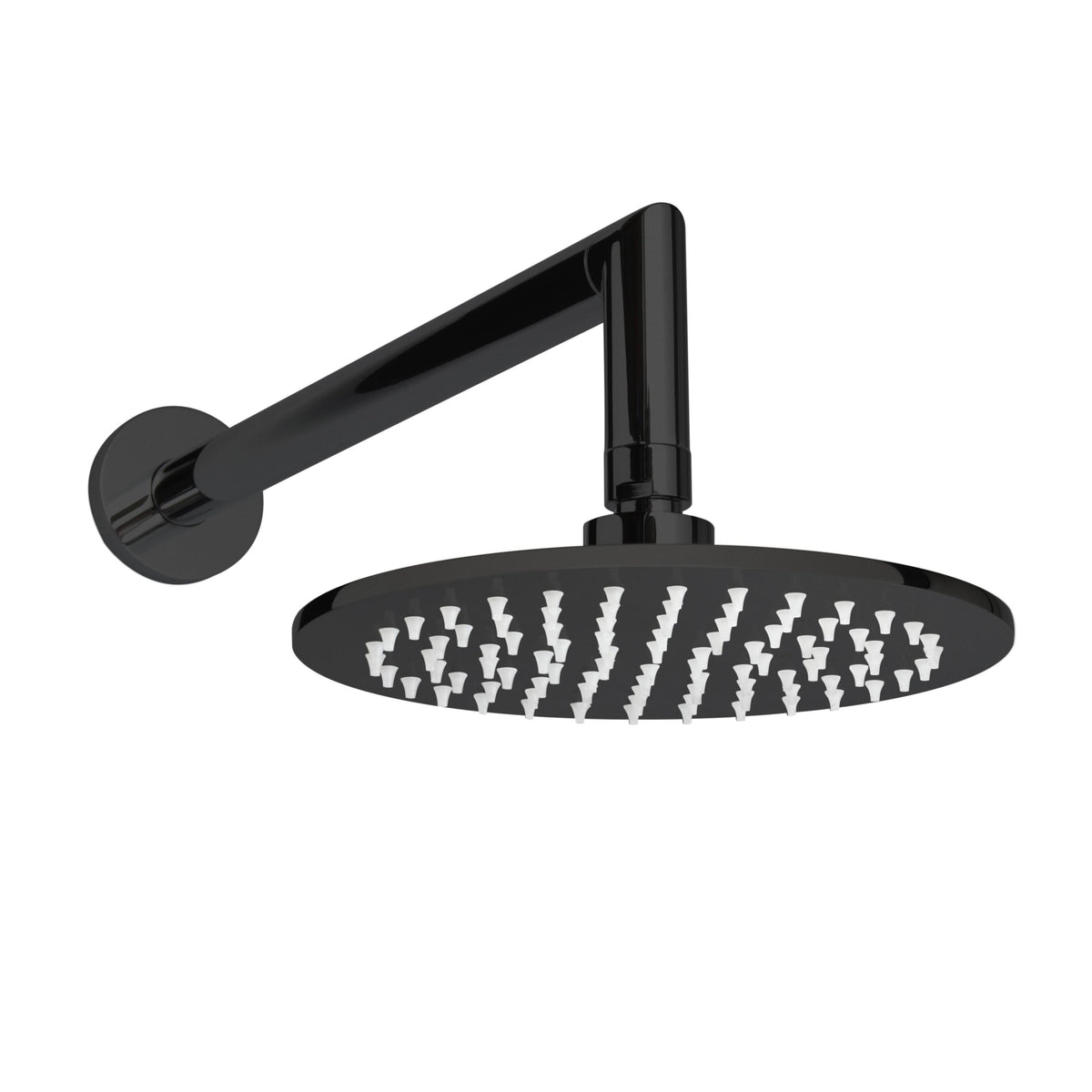 THERMASOL® 15-1011-MB 1-Function Modern Rain Shower Head, 1.6 gpm Flow Rate, 100 Sprays, 3 in H x 8 in W Head