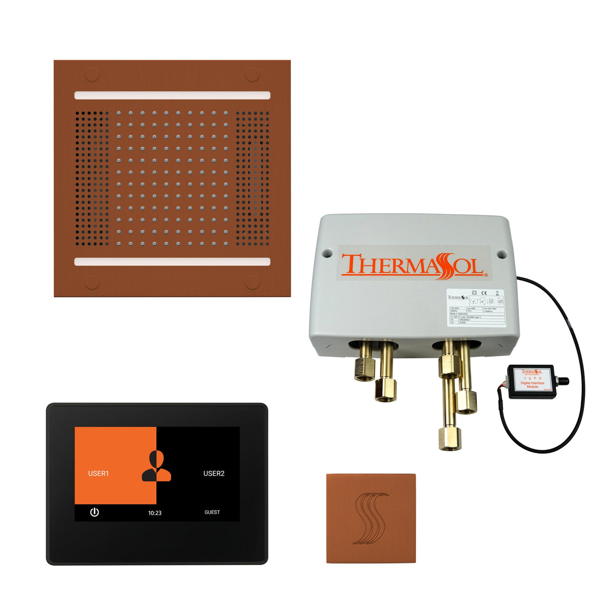 Hydrovive - Modern Shower Kit - Antique Copper