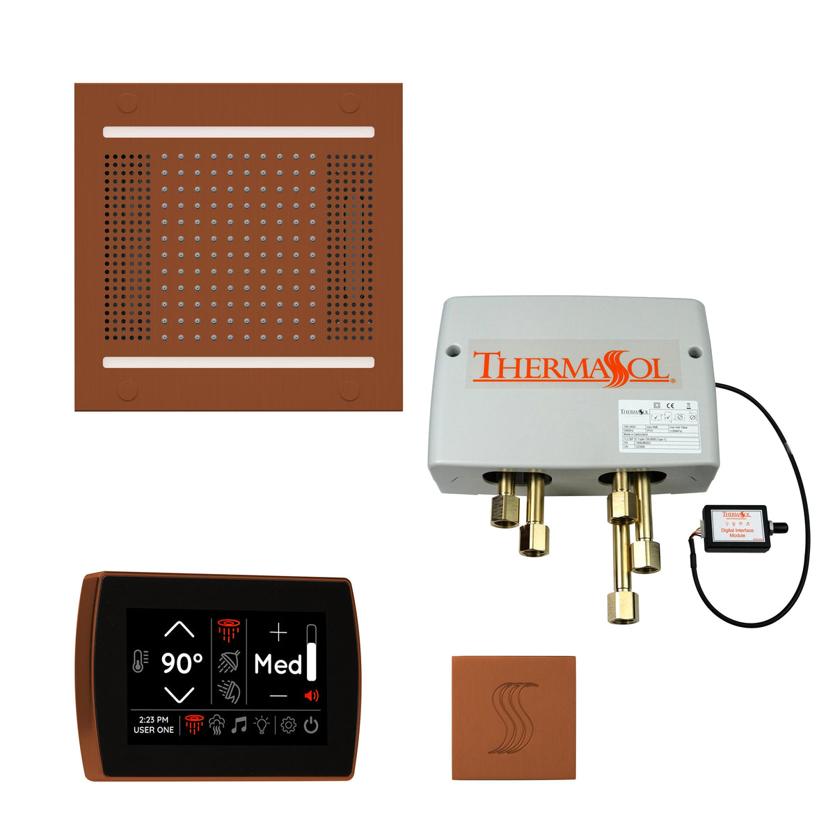 Hydrovive - Modern Shower Kit - Ceiling/Wall - LCD Display