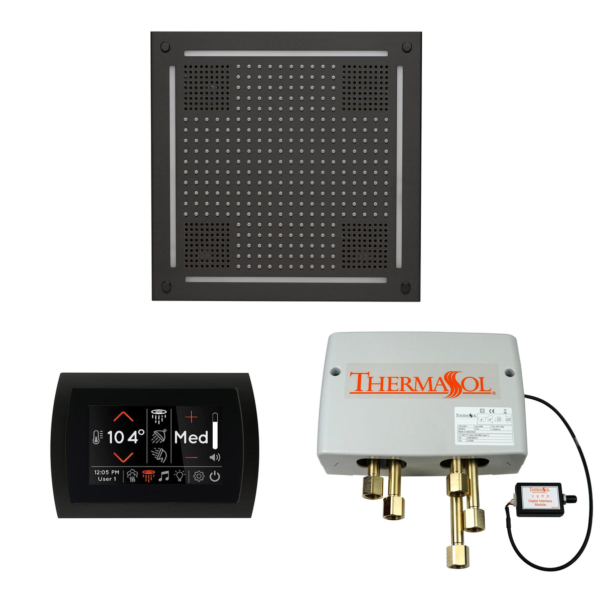 Hydrovive - Whspsr Modern Shower Kit - Matte Black
