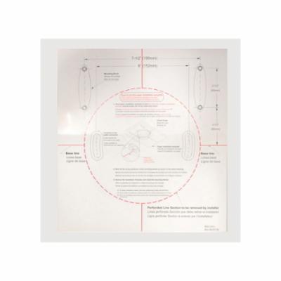 Toto® 0GU124-1 Installation Template, For Use With Aquia® CST414M 1.6 and 0.9 gpf Elongated Toilet
