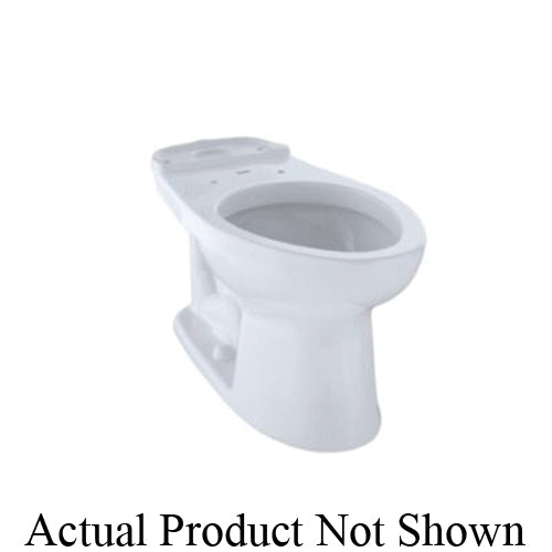 Toto® C744EG#01 Eco Drake® Toilet Bowl With CeFiONtect® Ceramic Glaze, Cotton, Elongated Front Shape, 12 in Rough-In, 14-5/8 in H Rim, 2-1/8 in Trapway