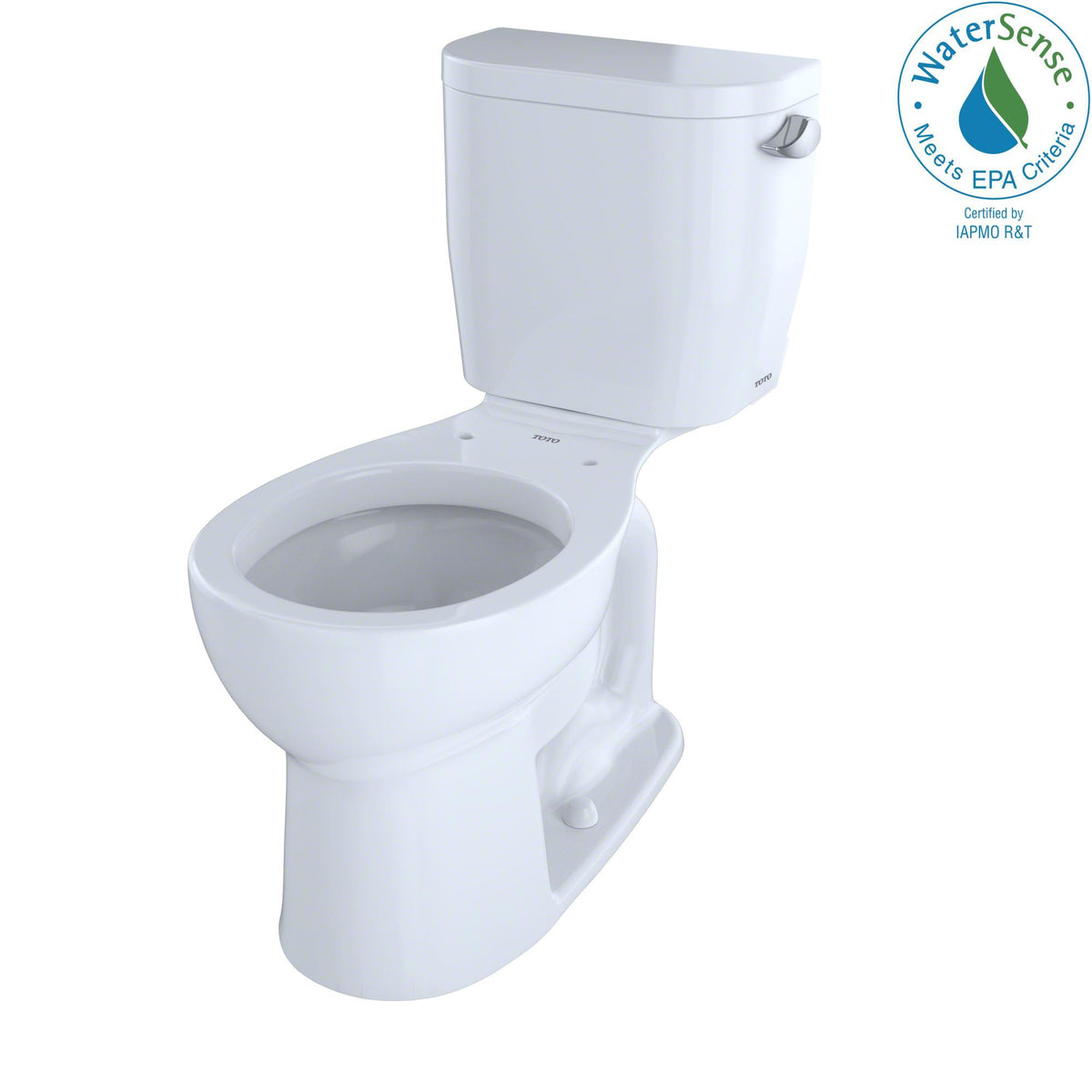 Toto® CST243EFR#01 2-Piece Universal Height Close Coupled Toilet With Right-Hand Trip Lever, Entrada™, Round Bowl, 17-1/4 in H Rim, 12 in Rough-In, 1.28 gpf, Cotton White, Import