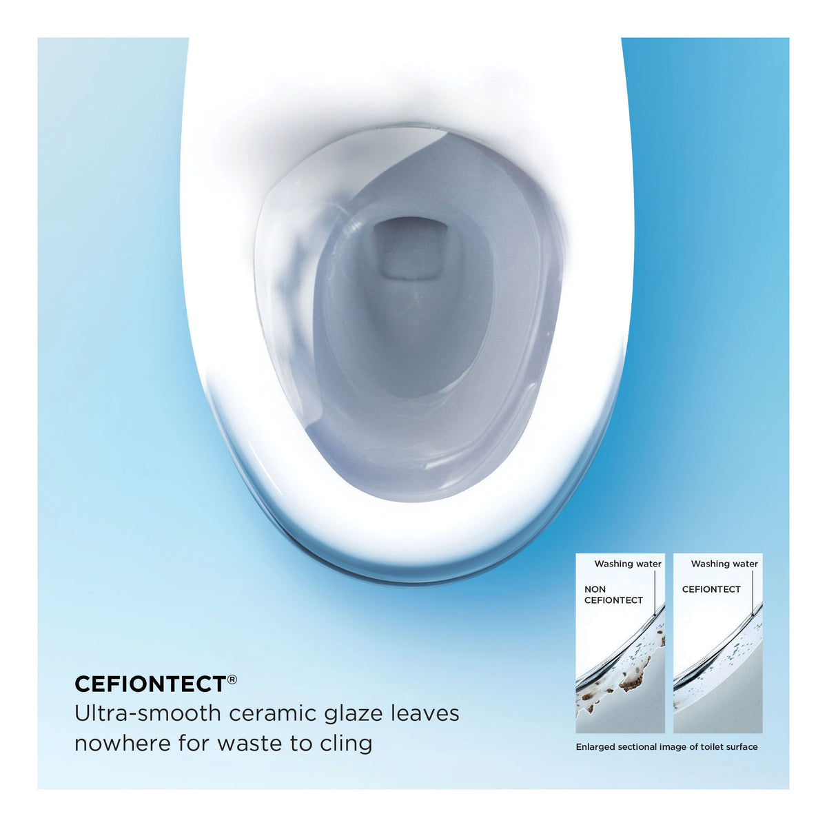 Toto® MW6243056CEFGA#01 1-Piece High-Efficiency Toilet With CEFIONTECT® Ceramic Glaze, Legato™, Elongated Bowl, 16-1/8 in H Rim, 12 in Rough-In, 1.28 gpf, Cotton White, Import