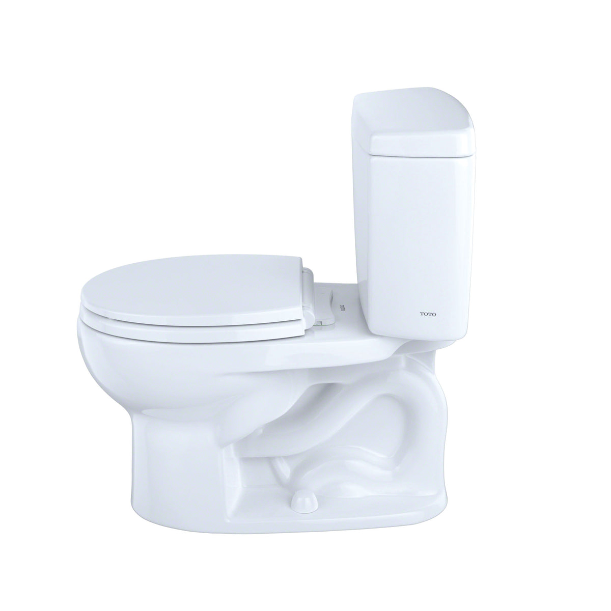 Toto® CST743ER#01 2-Piece Universal Height Close Coupled Toilet With Right-Hand Trip Lever, Eco Drake®, Round Bowl, 15-5/8 in H Rim, 12 in Rough-In, 1.28 gpf, Cotton White, Import