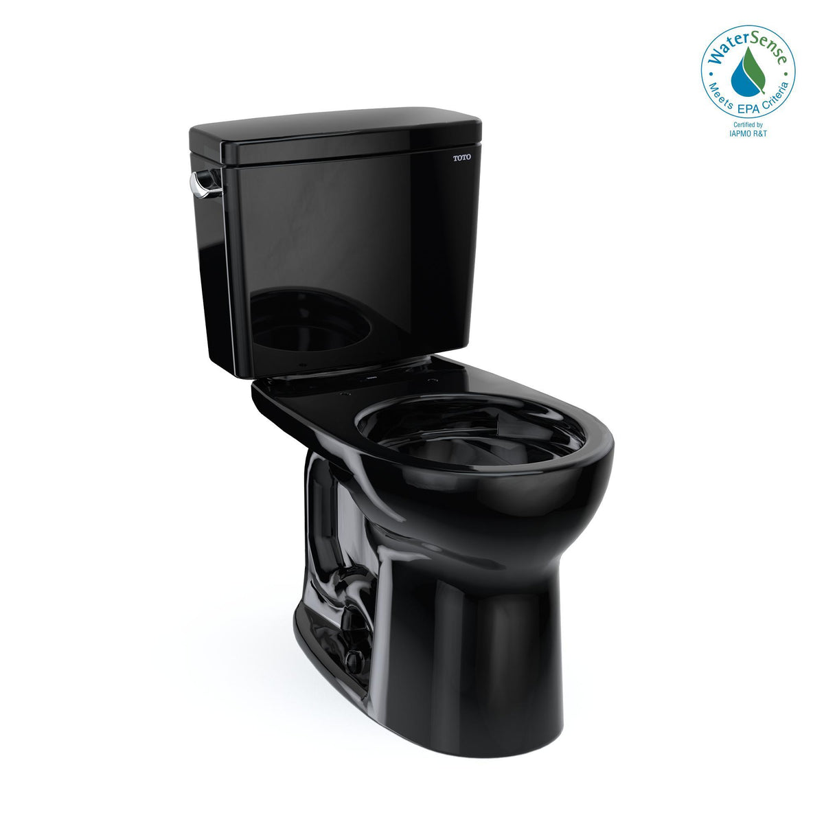 Toto® CST775CEF#51 Universal Height 2-Piece Toilet, Drake®, Round Bowl, 16-1/8 in H Rim, 12 in Rough-In, 1.28 gpf, Ebony, Import