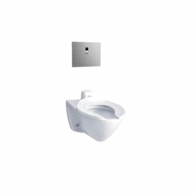 Toto® CT708EV#01 High-Efficiency Flushometer Toilet With Back Spud Inlet, Elongated Bowl, 17 in H Rim, 6.38 in Rough-In, 1.28 gpm Flush Rate, Cotton