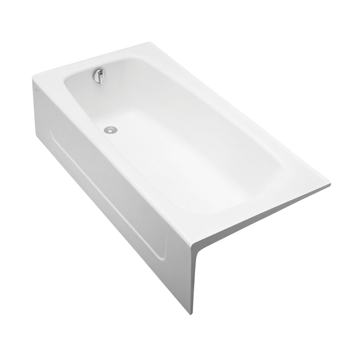 Toto® Elegant Bathtub, Soaking, Rectangle Shape, 65-3/4 in L x 32 in W, Left Drain, Import