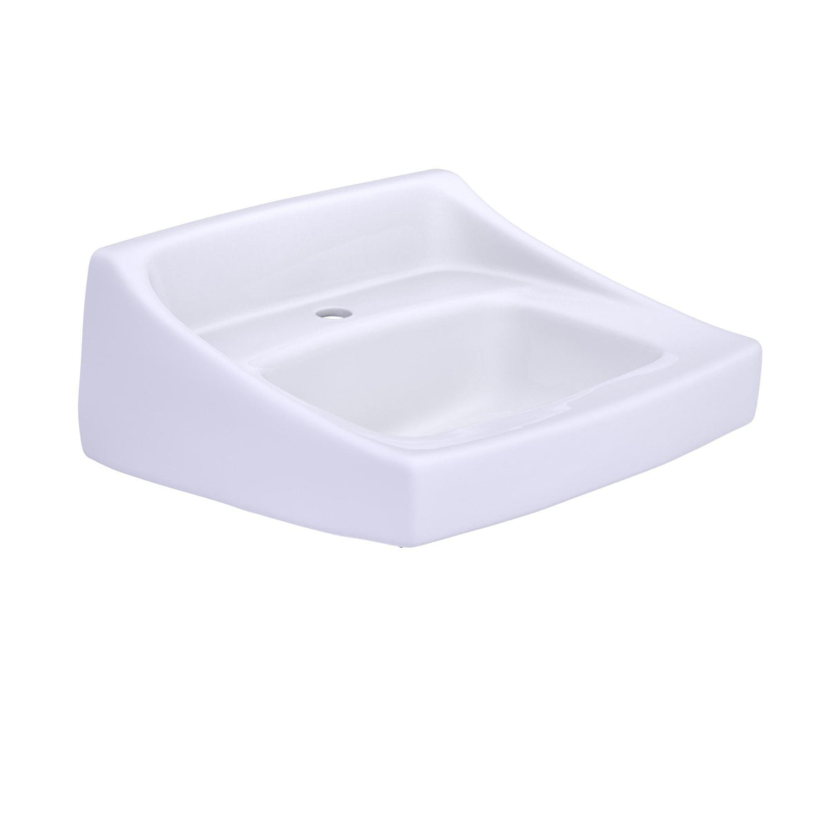 Toto® LT307#01 LT307 Lavatory With Consealed Front Overflow, Rectangle Shape, 20-7/8 in W x 18 in D x 11-1/8 in H, Wall Mounting, Vitreous China, Cotton