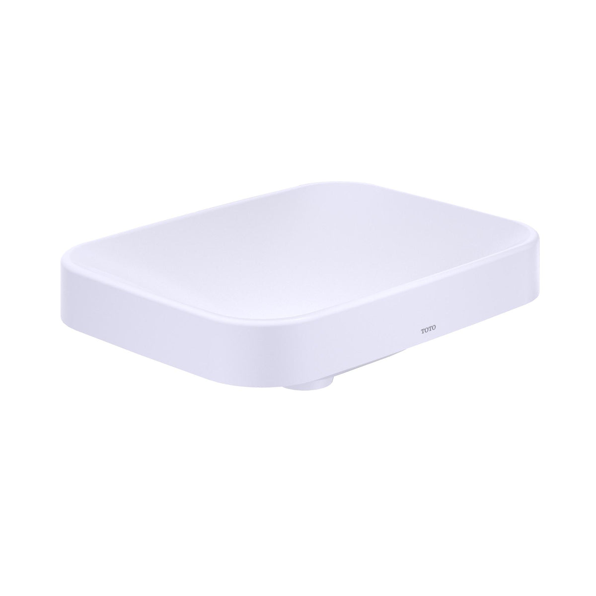 Toto® LT425G#01 Arvina™ Elegant Modern Vessel Lavatory With Front Overflow, Arvina™, Rectangle Shape, 19-11/16 in W x 14-15/16 in D, Above-Counter Mount, Vitreous China, Cotton White, Import
