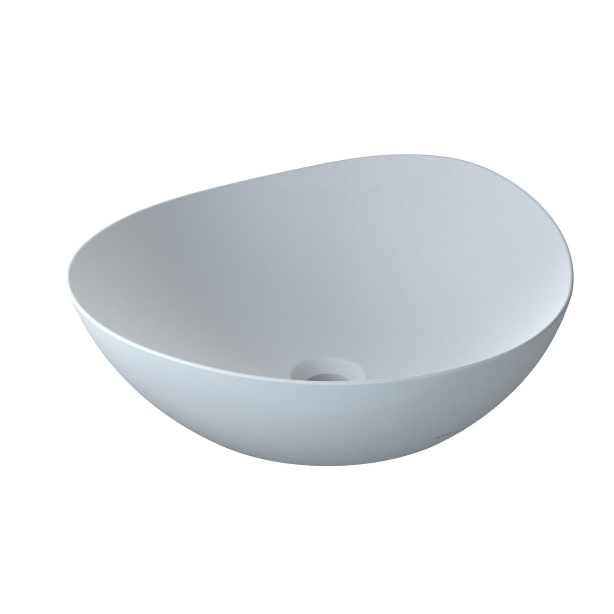 Toto® LT477MT#CMW Kiwami® Renesse Bathroom Sink With CEFIONTECT® Ceramic Glaze, Asymmetrical Shape, 16-1/2 in L x 18-1/8 in W x 5-1/8 in H, Above-Counter Mount, Ceramic, Clean Matte/White, Import