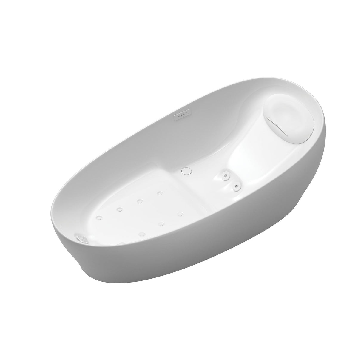 Toto® PJYD2200PWEU#GW ZERO DIMENSION® Flotation Bathtub, Hydrotherapy, Oval Shape, 86-7/8 in L x 41-5/16 in W, Gloss White, Import