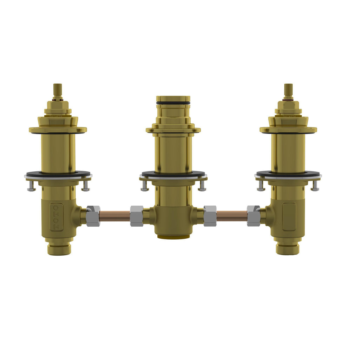 Toto® TBMT2 Rough-In 3-Hole Roman Tub Filler, 1/2 in NPSM Inlet, 80 psi Pressure, Forged Brass Body