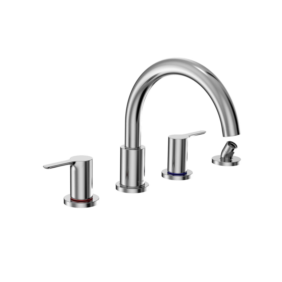 Toto® TBS01202U#CP Widespread Roman Tub Filler Trim, Residential, Polished Chrome, 2 Handles, Function: Traditional, Import