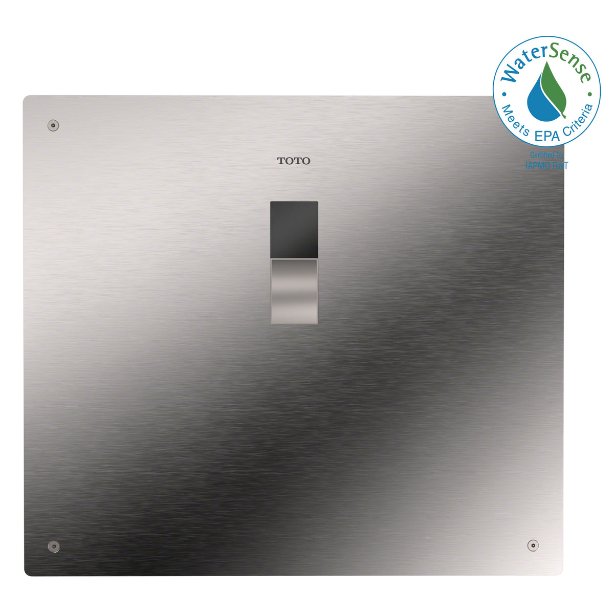 Toto® TET2UA31#SS Ultra High-Efficiency Toilet Flush Valve With 14 x 12 in Cover Plate, EcoPower®, 1.0 gpf Flush Rate, 1 in NPT Inlet, 1-1/2 in Spud, 35 to 125 psi Pressure, Stainless Steel, Import