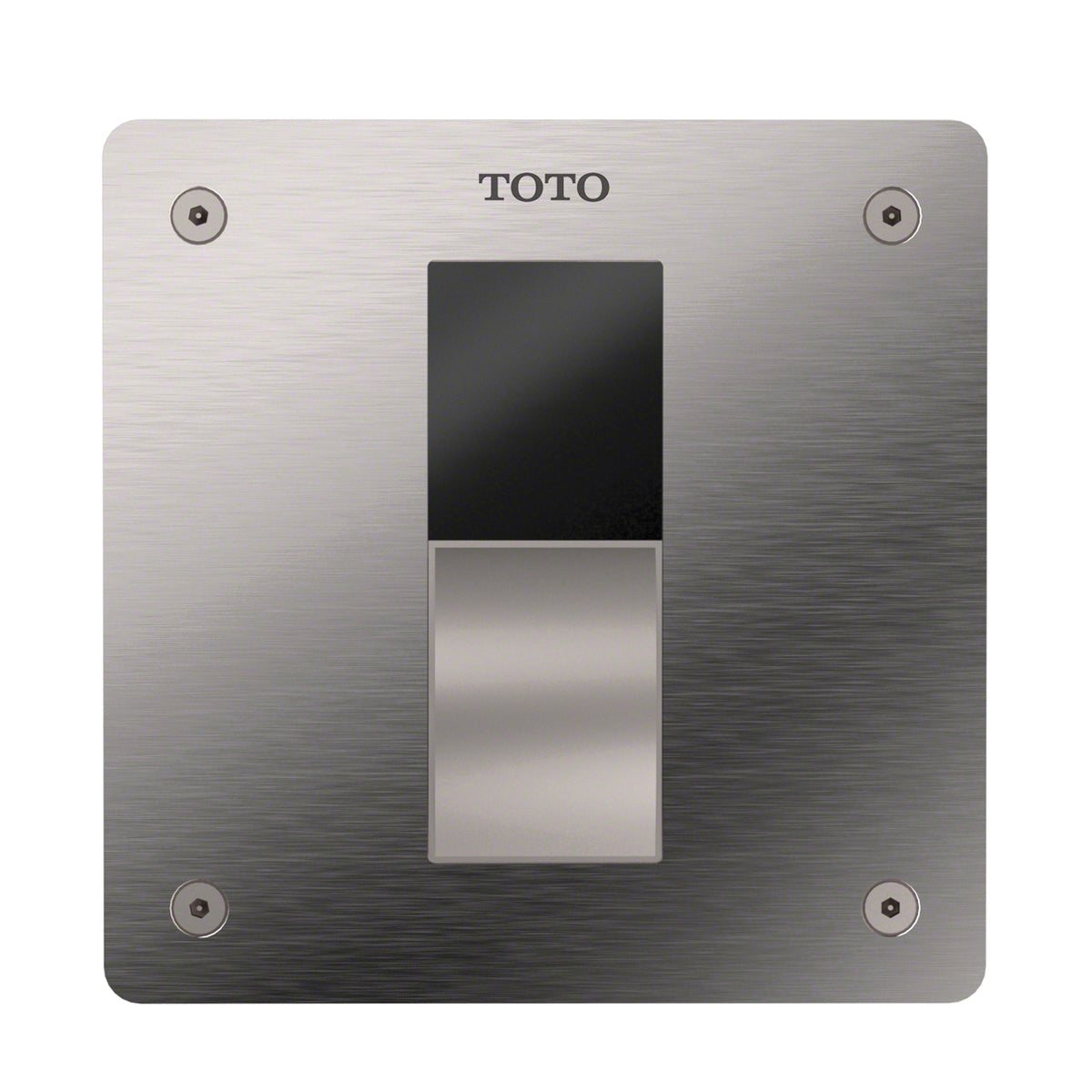 Toto® TET3GAR#SS Toilet Flush Valve With 4 x 4 in Cover Plate, EcoPower®, 1.6 gpf Flush Rate, 1 in NPT Inlet, 1-1/2 in Spud, 15 to 125 psi Pressure, Stainless Steel, Import