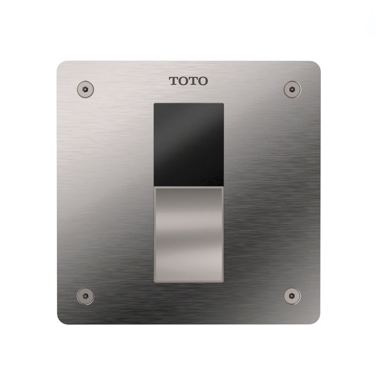 Toto® TET3UAR#SS Ultra High-Efficiency Toilet Flush Valve With 4 x 4 in Cover Plate, EcoPower®, 1.0 gpf Flush Rate, 1 in NPT Inlet, 1-1/2 in Spud, 35 to 125 psi Pressure, Stainless Steel, Import