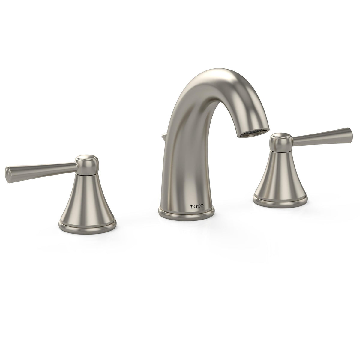 Toto® Widespread Lavatory Faucet, Silas®, Residential, 1.5 gpm Flow Rate, 4-1/4 in H Spout, 6 to 12 in Center, 2 Handles, Pop-Up Drain