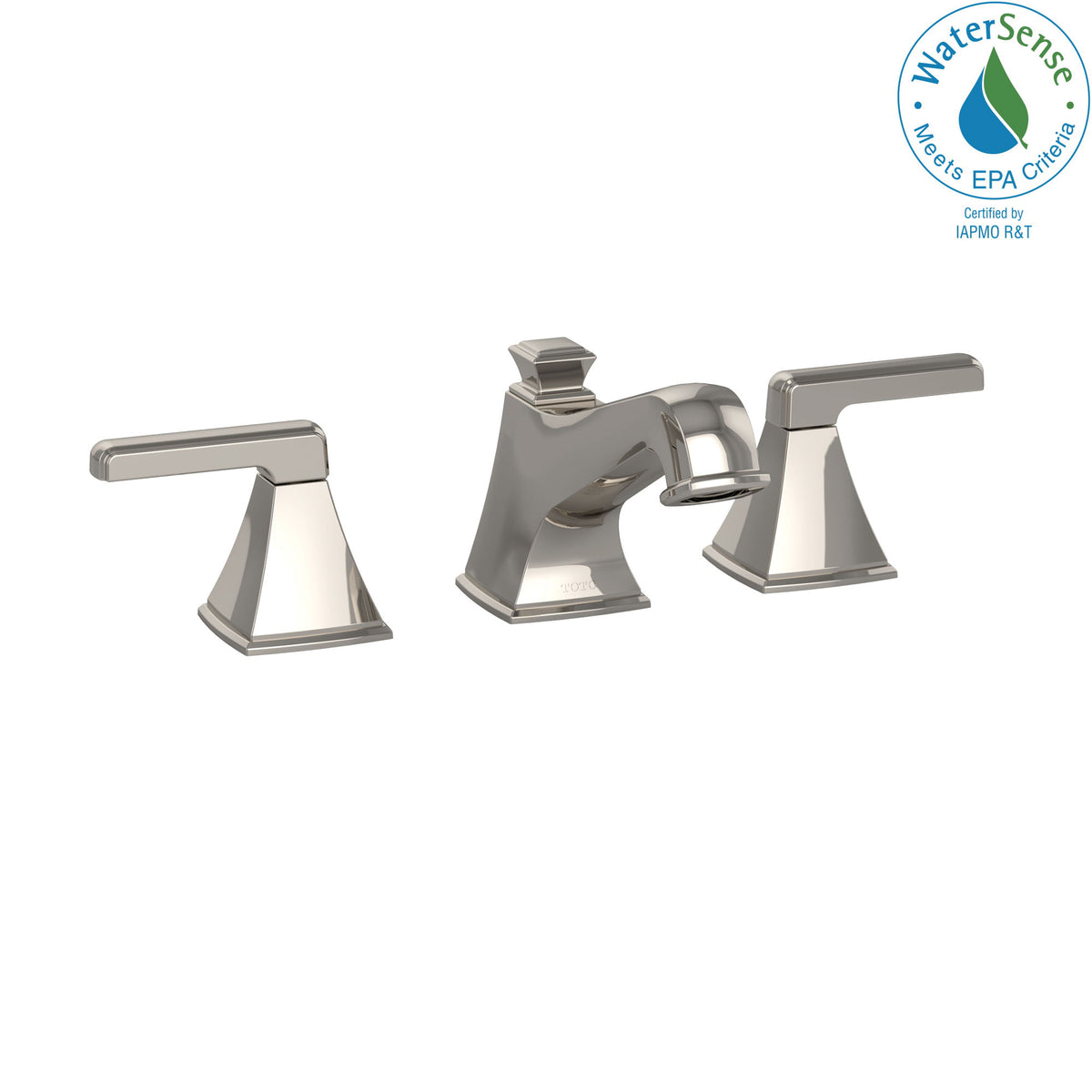 Toto® Widespread Lavatory Faucet, Connelly®, Residential, 1.2 gpm Flow Rate, 2-15/16 in H Spout, 6 to 12 in Center, 2 Handles, Pop-Up Drain