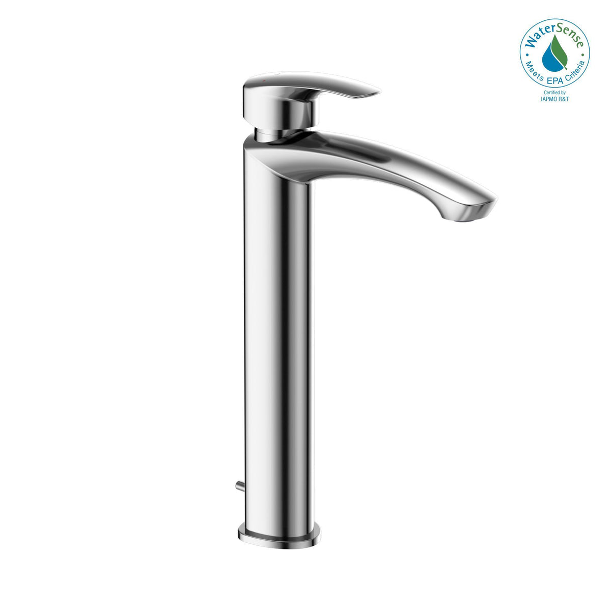 Toto® GM Vessel Bathroom Sink Faucet, Commercial/Residential, 6-1/16 in Spout, 9-5/8 in H Spout, 1 Handle, Pop-Up Drain, Import